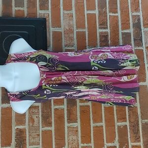 Silver Lining Floral Sleeveless Scoop Neck Top Size S